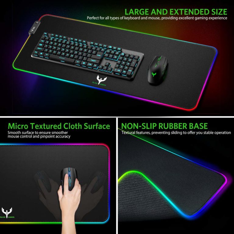Blade Hawks RGB Gaming Mouse Pad, LED Soft Extra Extended Large Mouse